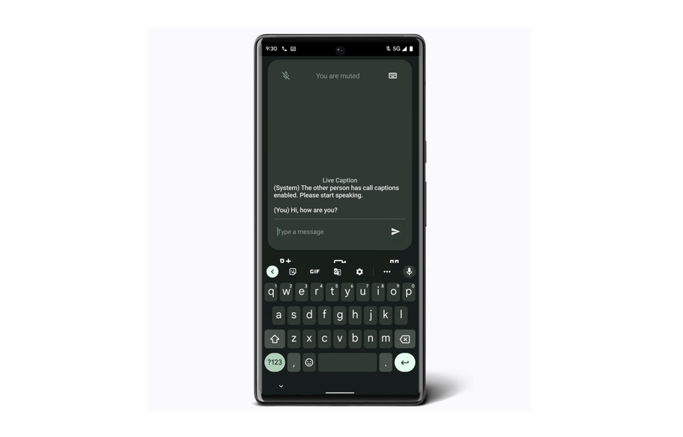 Live Caption on calls on Pixel 6