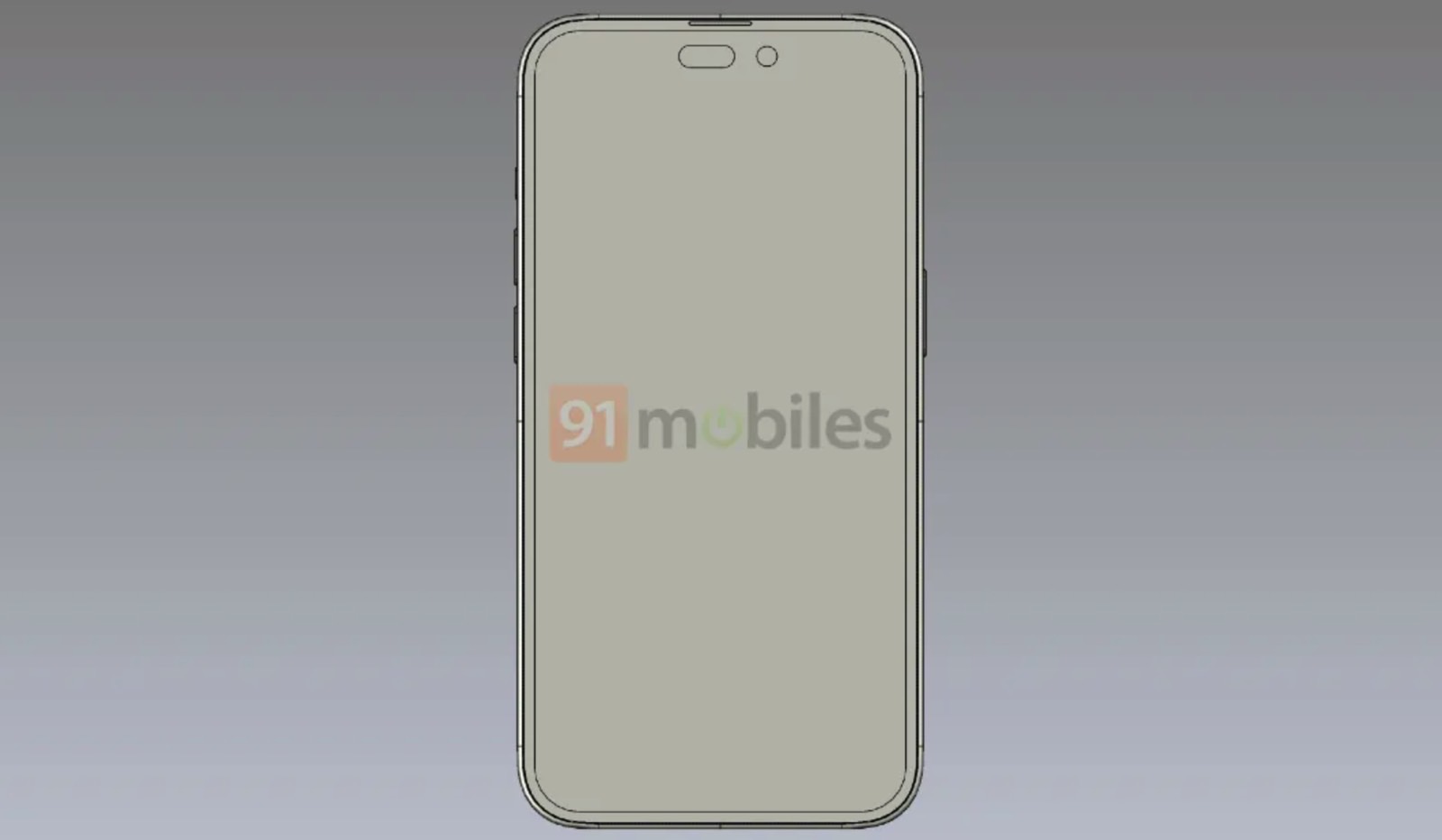 iPhone 14 Pro design render shows the pill and hole-punch display design