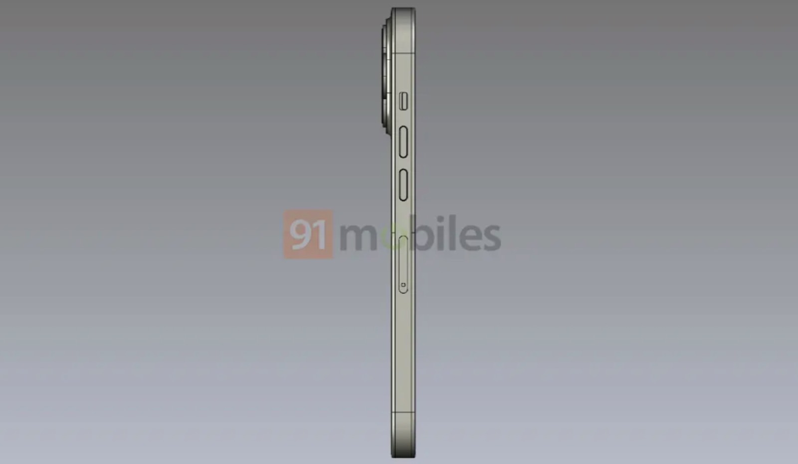 iPhone 14 Pro design render shows button design and SIM tray placement