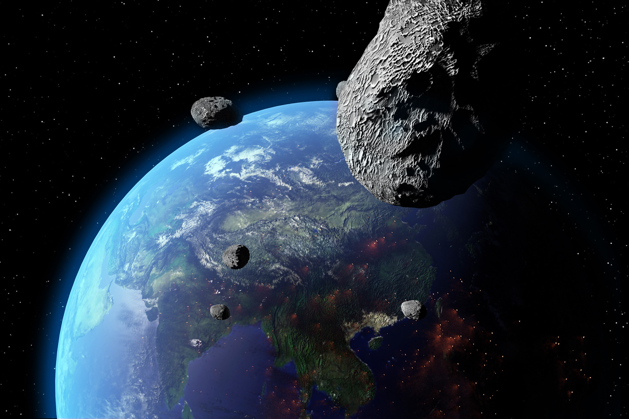 asteroids hitting earth