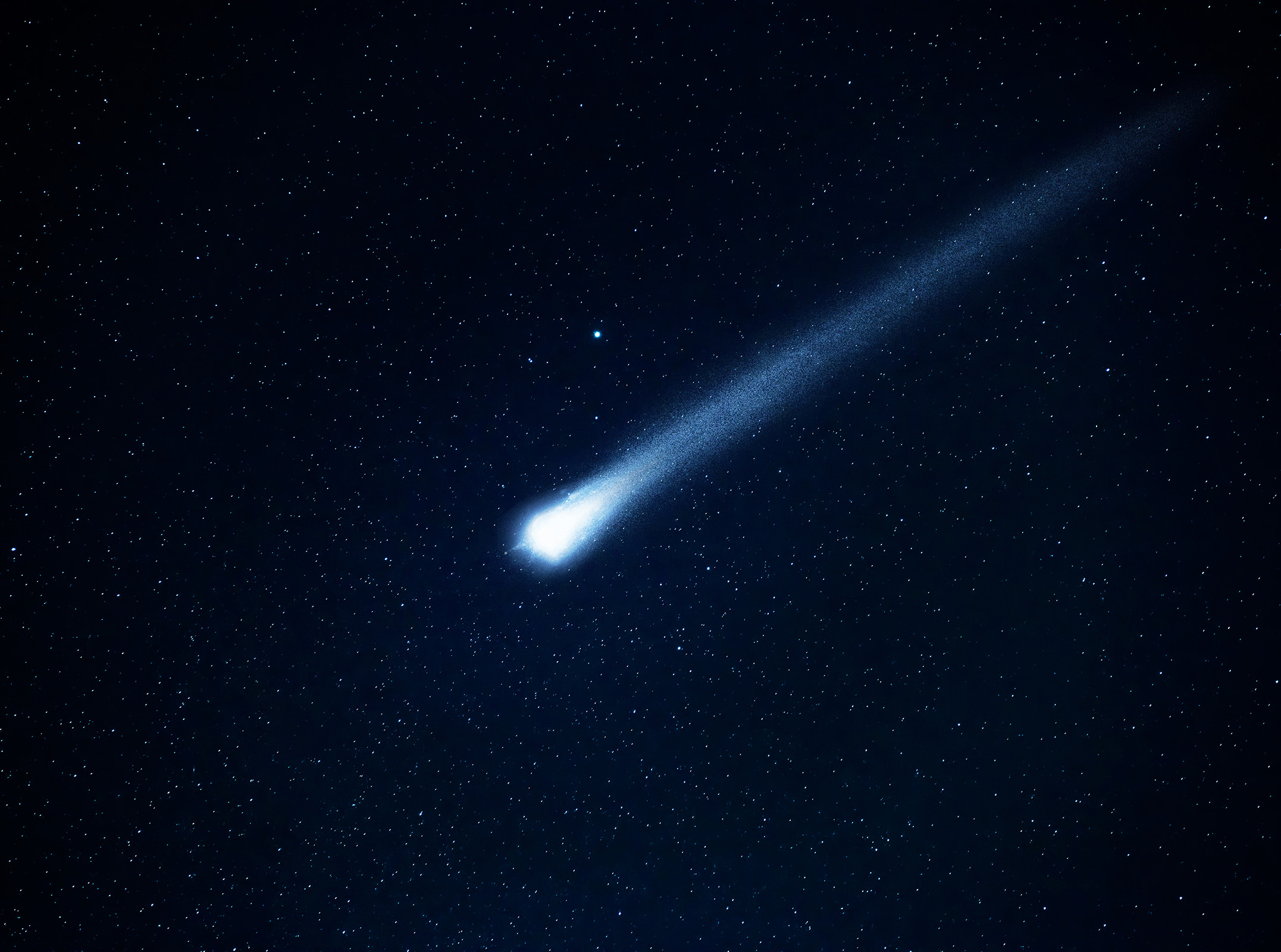 comet in the starry sky