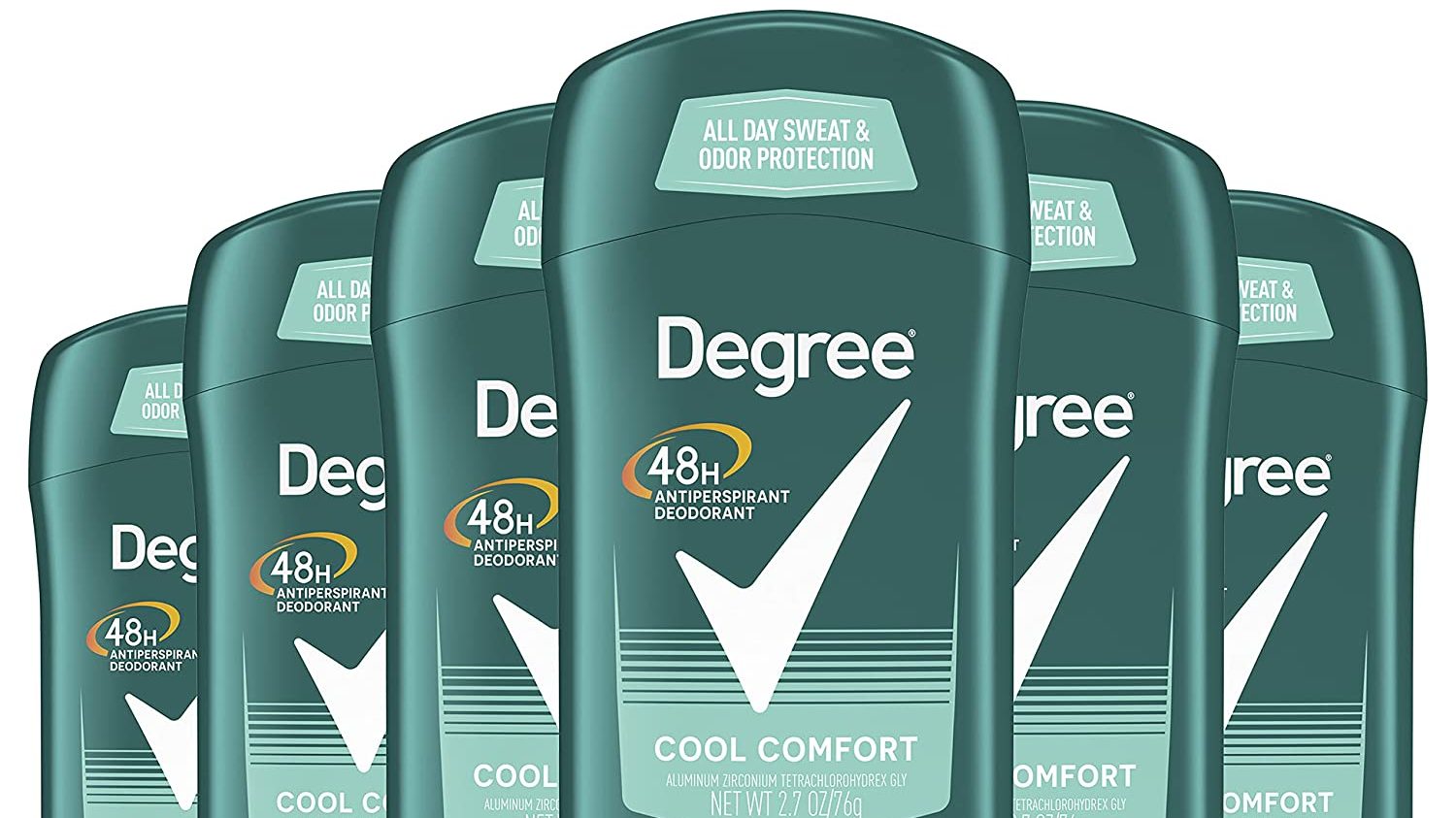 A lineup of deodorant