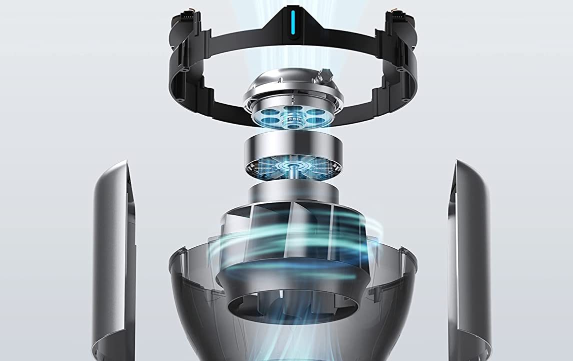 the inside of the air purifer