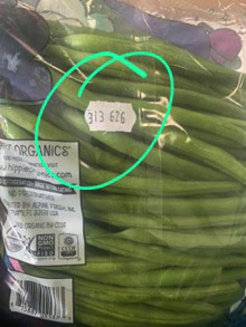 Green beans recall: Lot number location