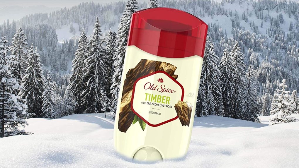 A stick of deodorant outdoors