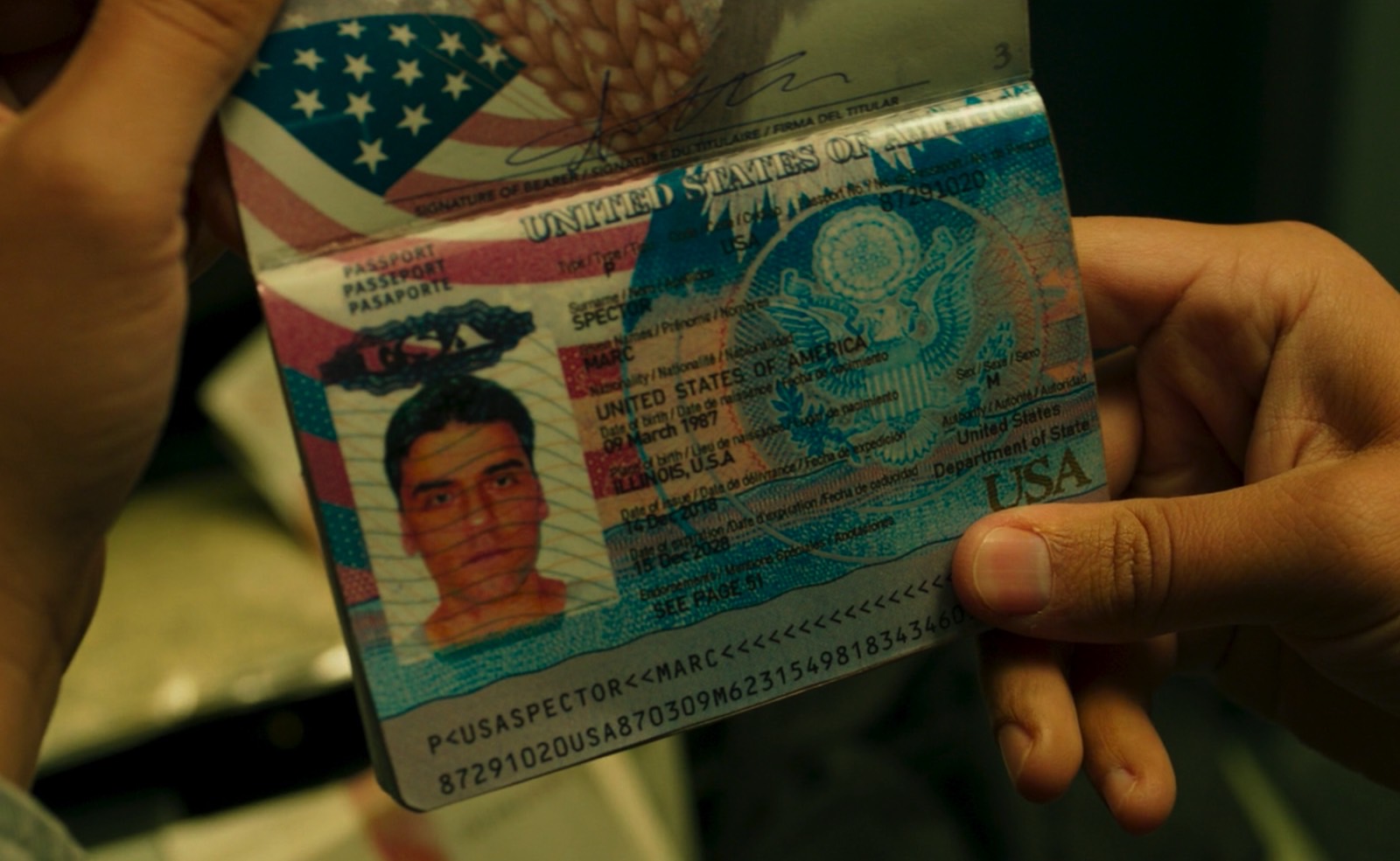 Marc's passport appears in Moon Knight episode 2