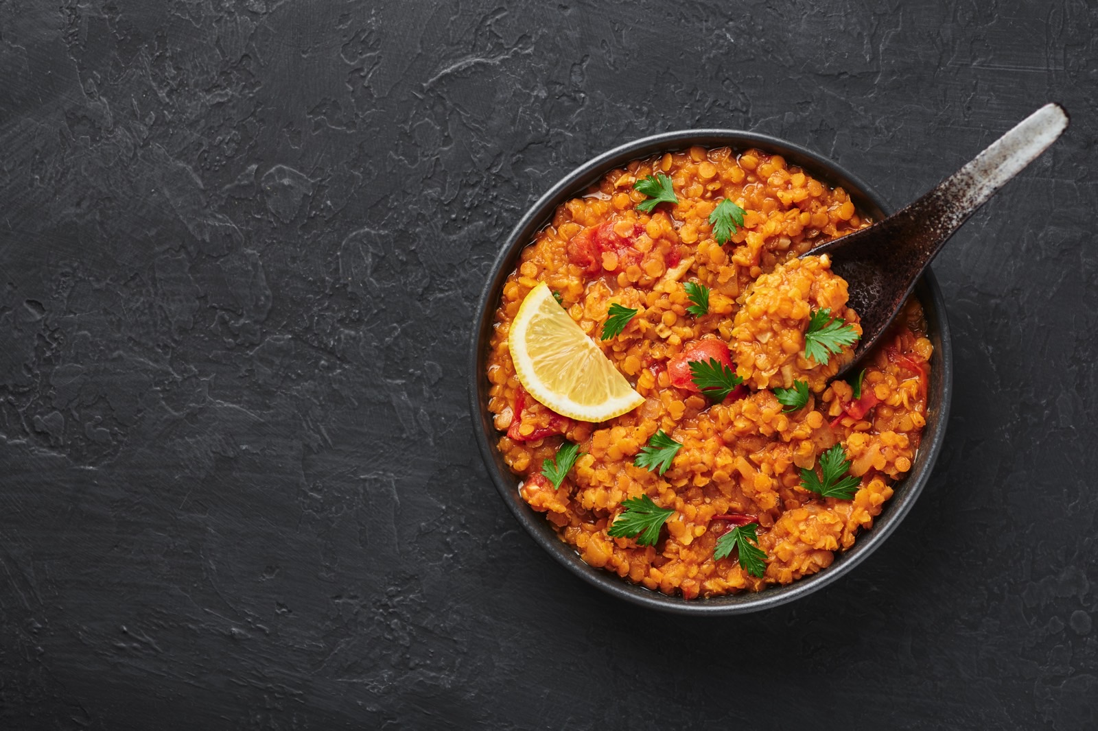 Red Lentil Dal meal in a bowl