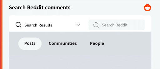 Reddit comment search results