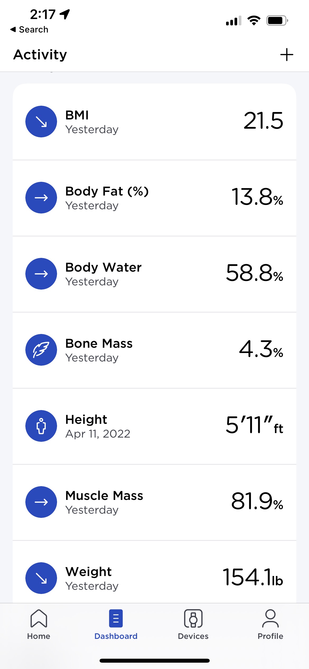 Withings Body Comp scale has better metrics & Health app connectivity