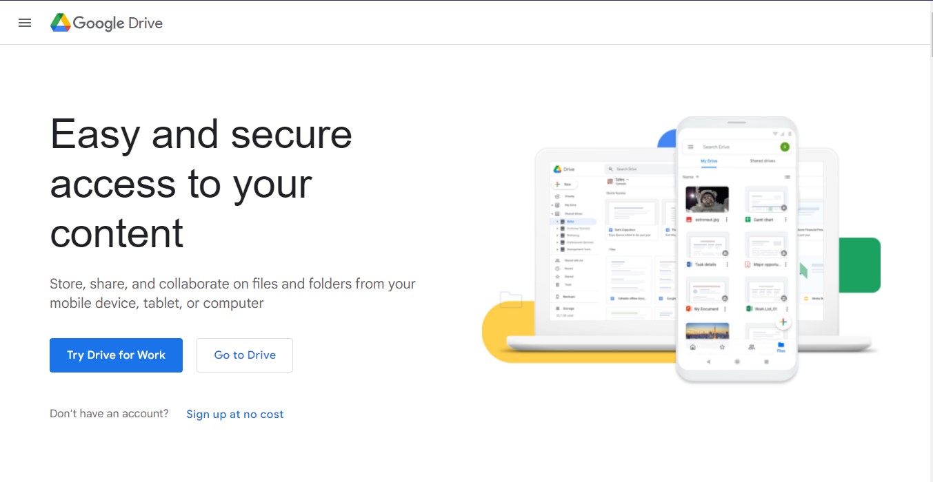 Google drive cloud storage