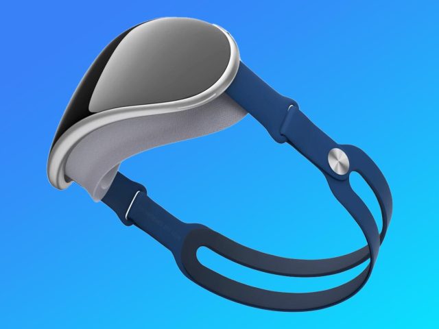 Apple mixed reality glasses render - bottom view.