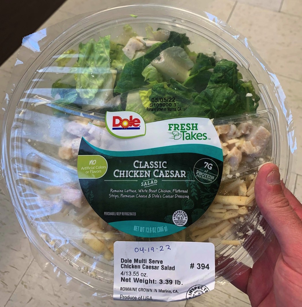 Dole salad kit recall: Front of package.