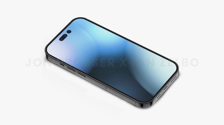 iPhone 14 Pro render: Apple's new display design.