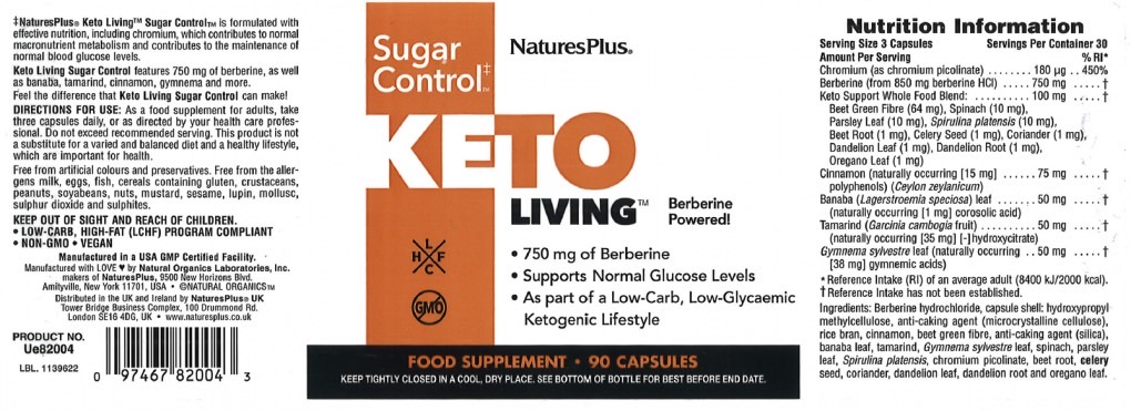 NaturesPlus Keto Living Sugar Control Capsules recall