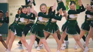 senior year group of cheerleaders