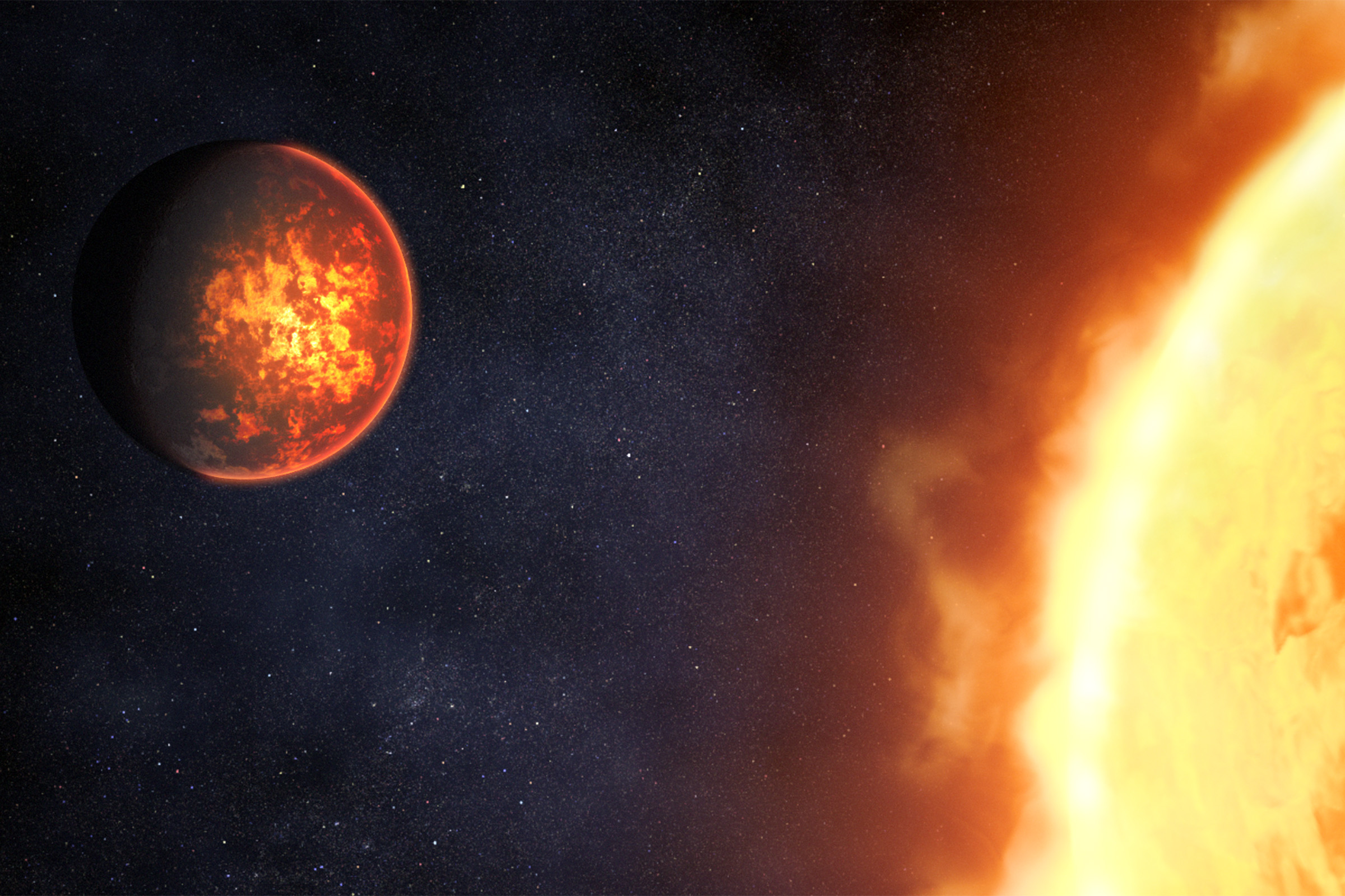 illustration of super-earth planet 55 Cancri e