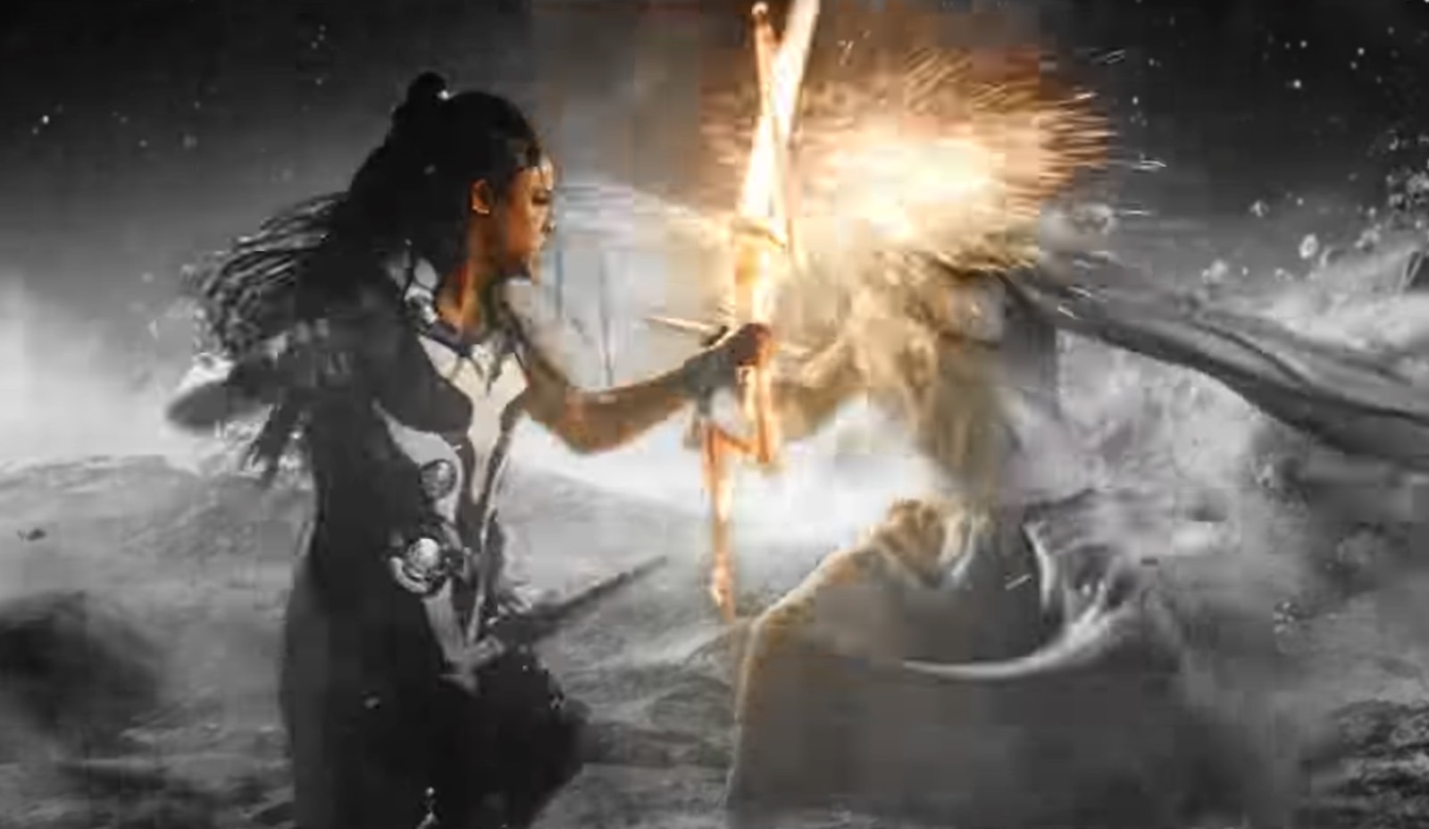 Valkyrie (Tessa Thompson) fighting Gorr the God Butcher (Christian Bale) in Thor 4 trailer 2 teases an important character death.