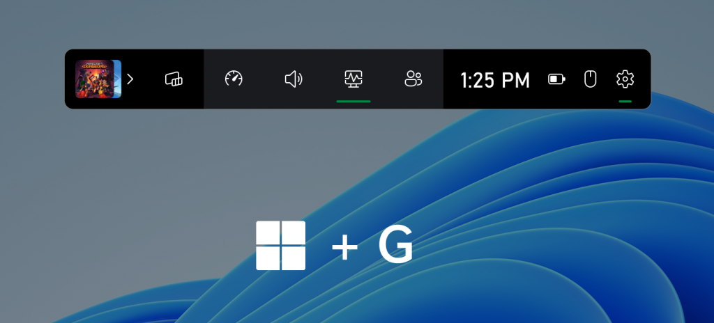 Windows 11 Xbox controller bar