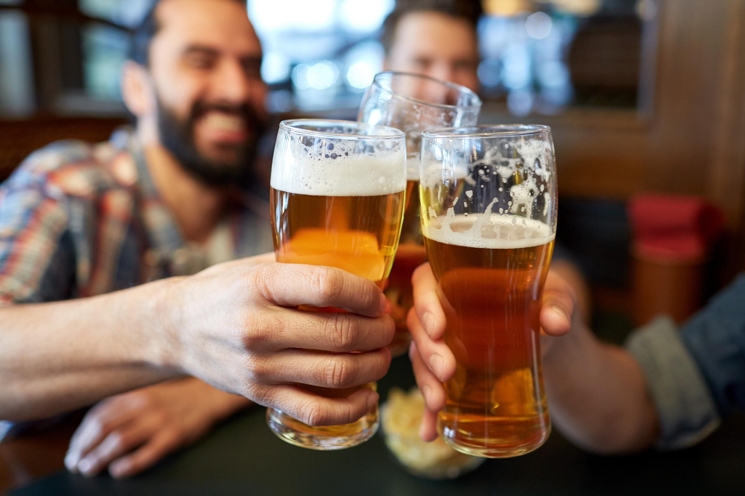 men drinking beer