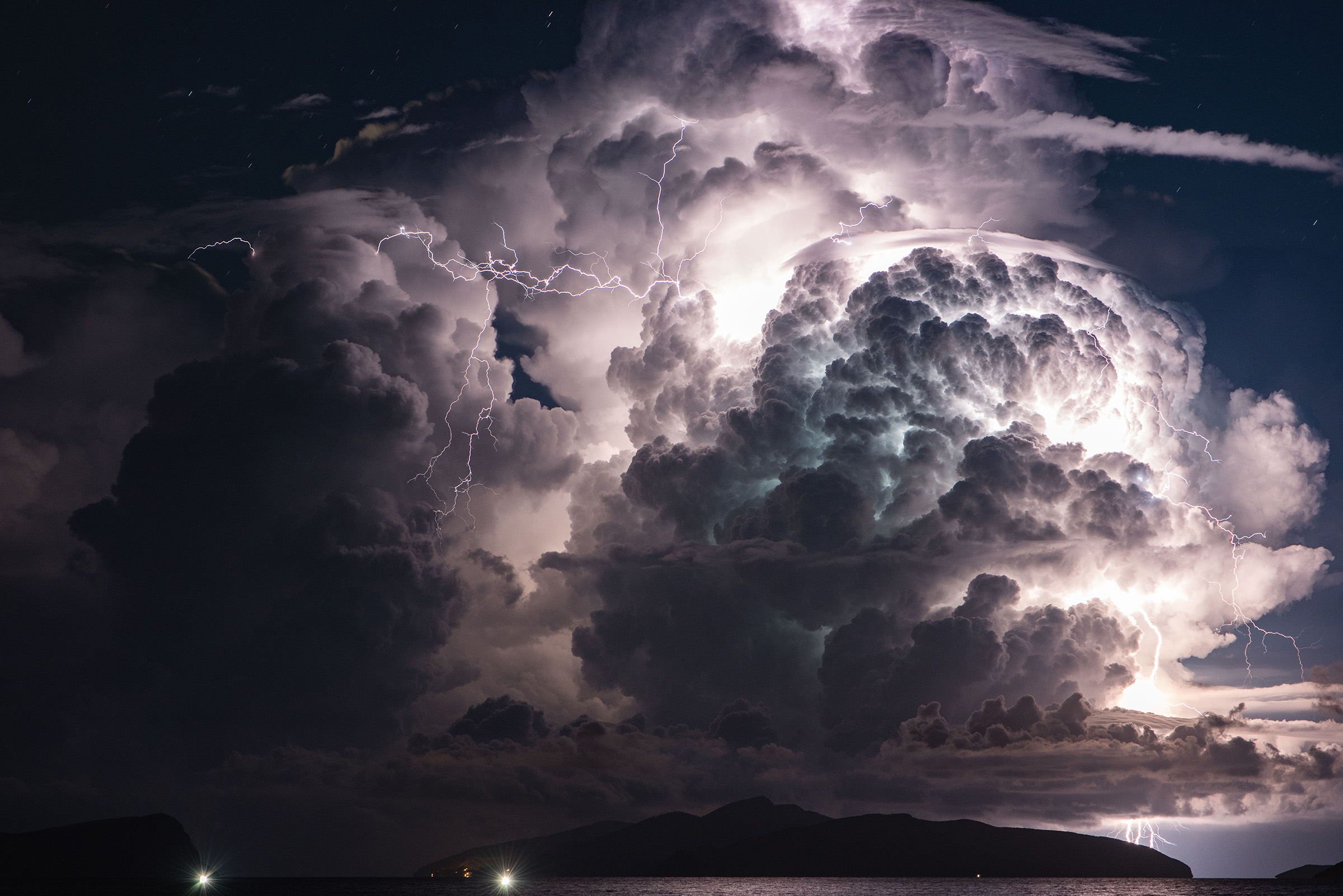 thunderstorm close-up