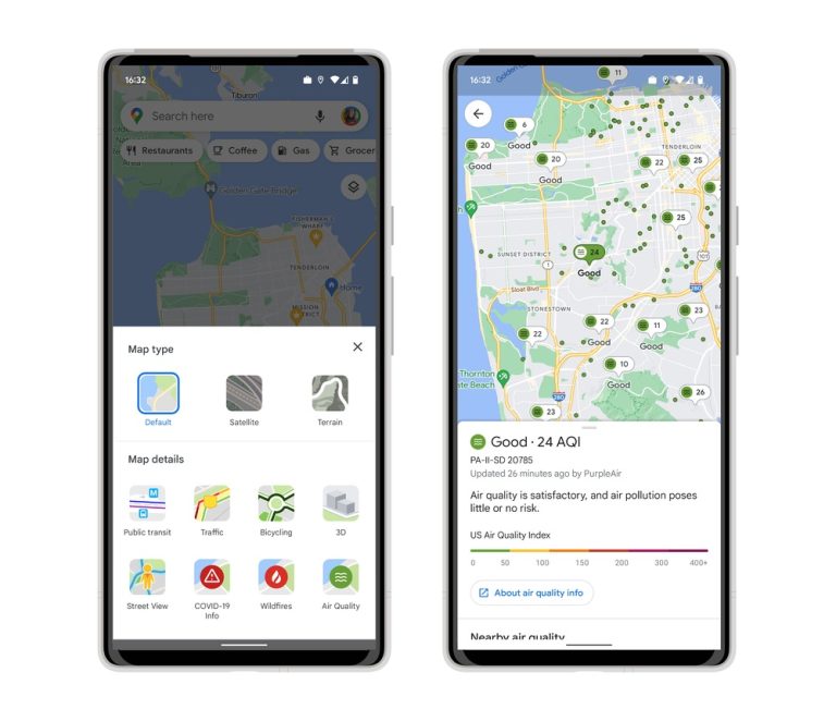 Google Maps now has an Air Quality layer.