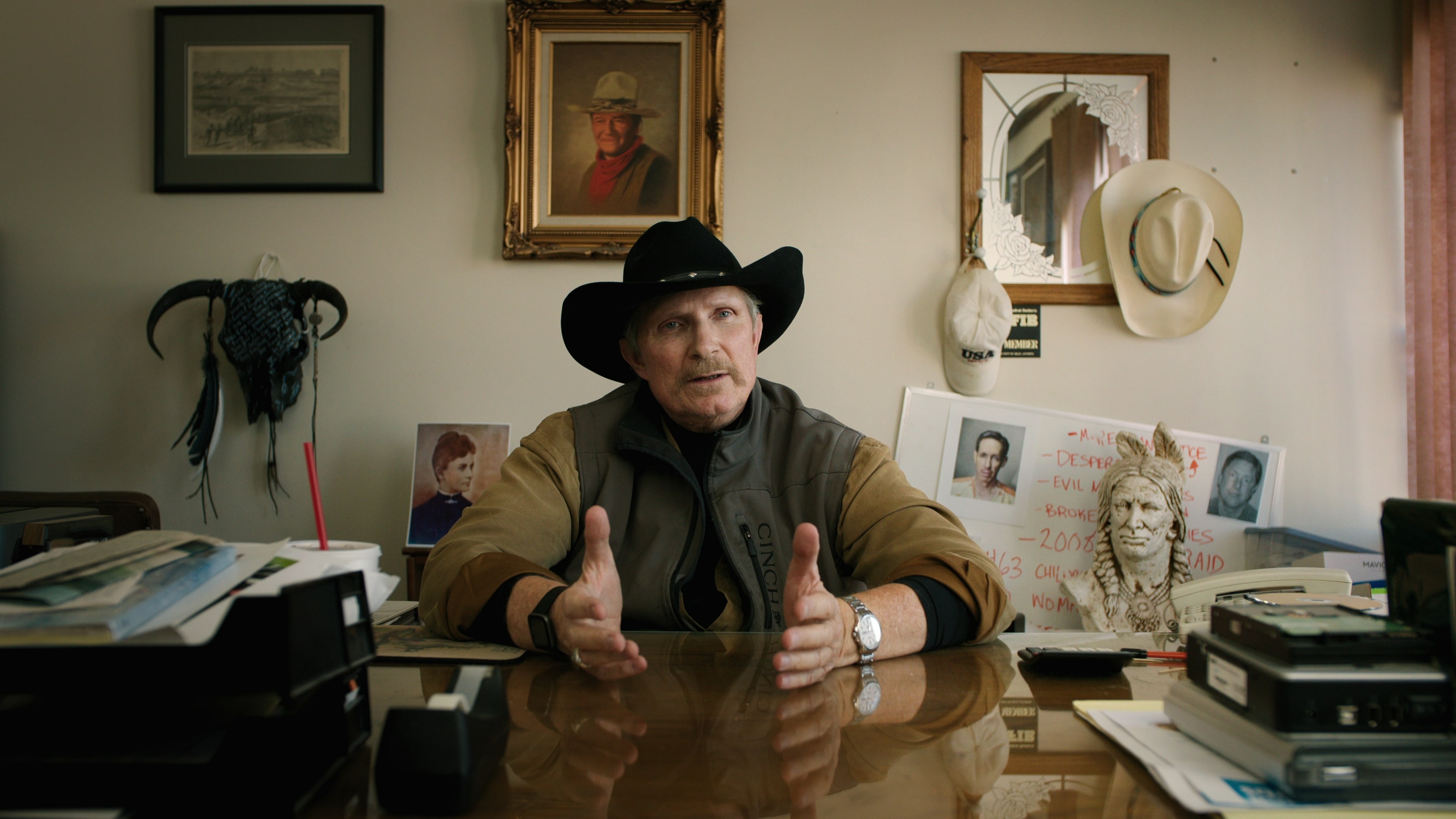 man wearing a cowboy hat