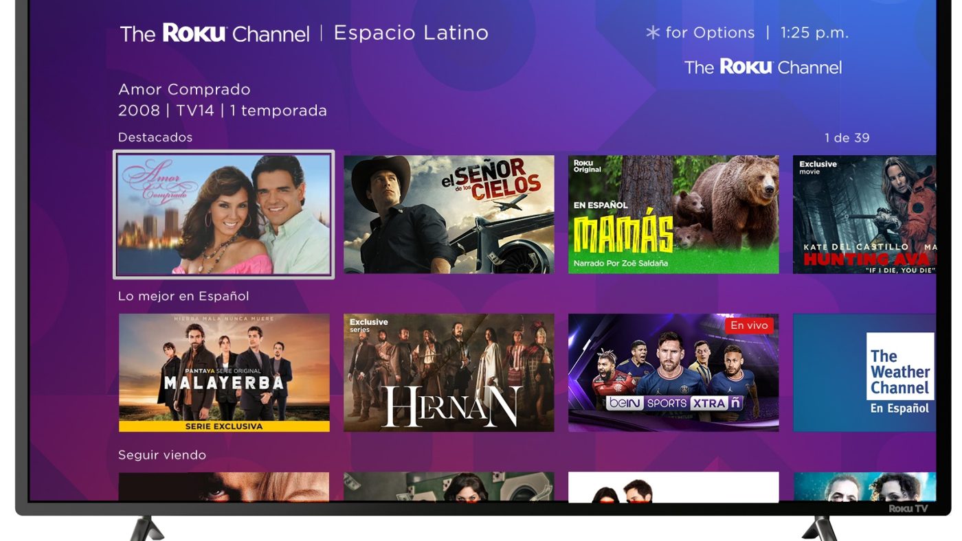 The Roku Channel adds a Spanish-language hub with over 50 free live channels