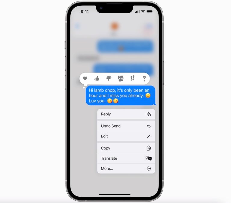 iMessags will show an Undo Send button on iPhones running iOS 16.