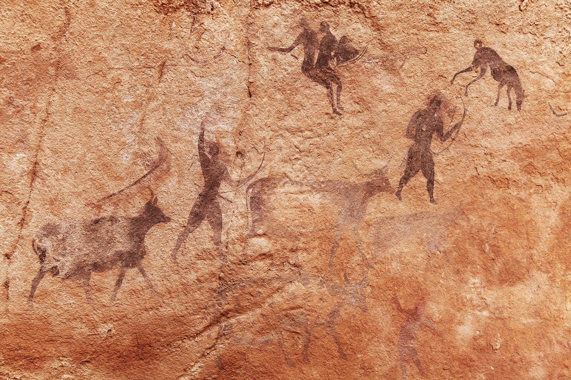 creepy ancient cave drawings