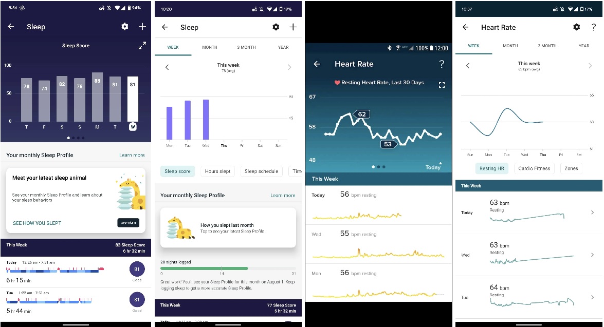 Fitbit app update with redesigned charts.