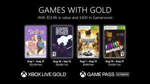 Free Xbox Games with Gold for August 2022.