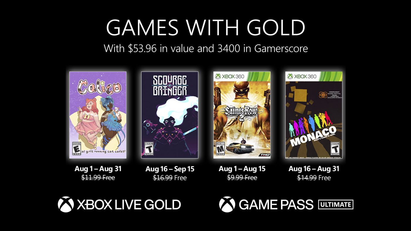 Xbox Games With Gold August 2021 Free Games Revealed - Game Informer