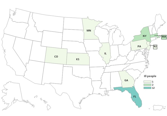 Big Olaf ice cream recall: Map of Listeria outbreak.