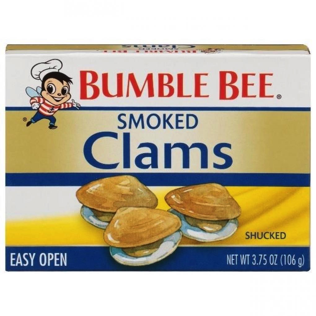 Bumble Bee Smoked Clams recall: Image showing product packaging.