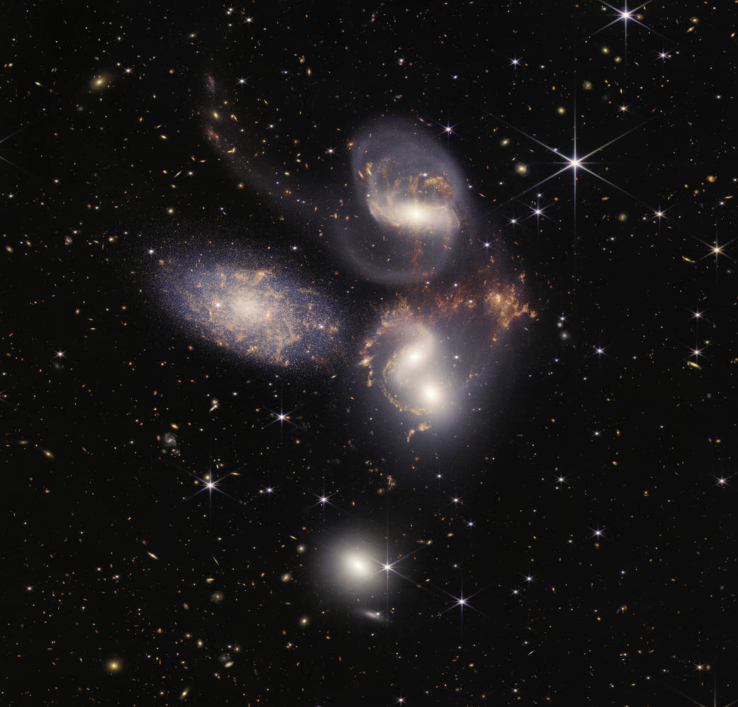 Stephan's Quintet image captured by James Webb is experiencing shockwaves that could lead to new galaxy formations