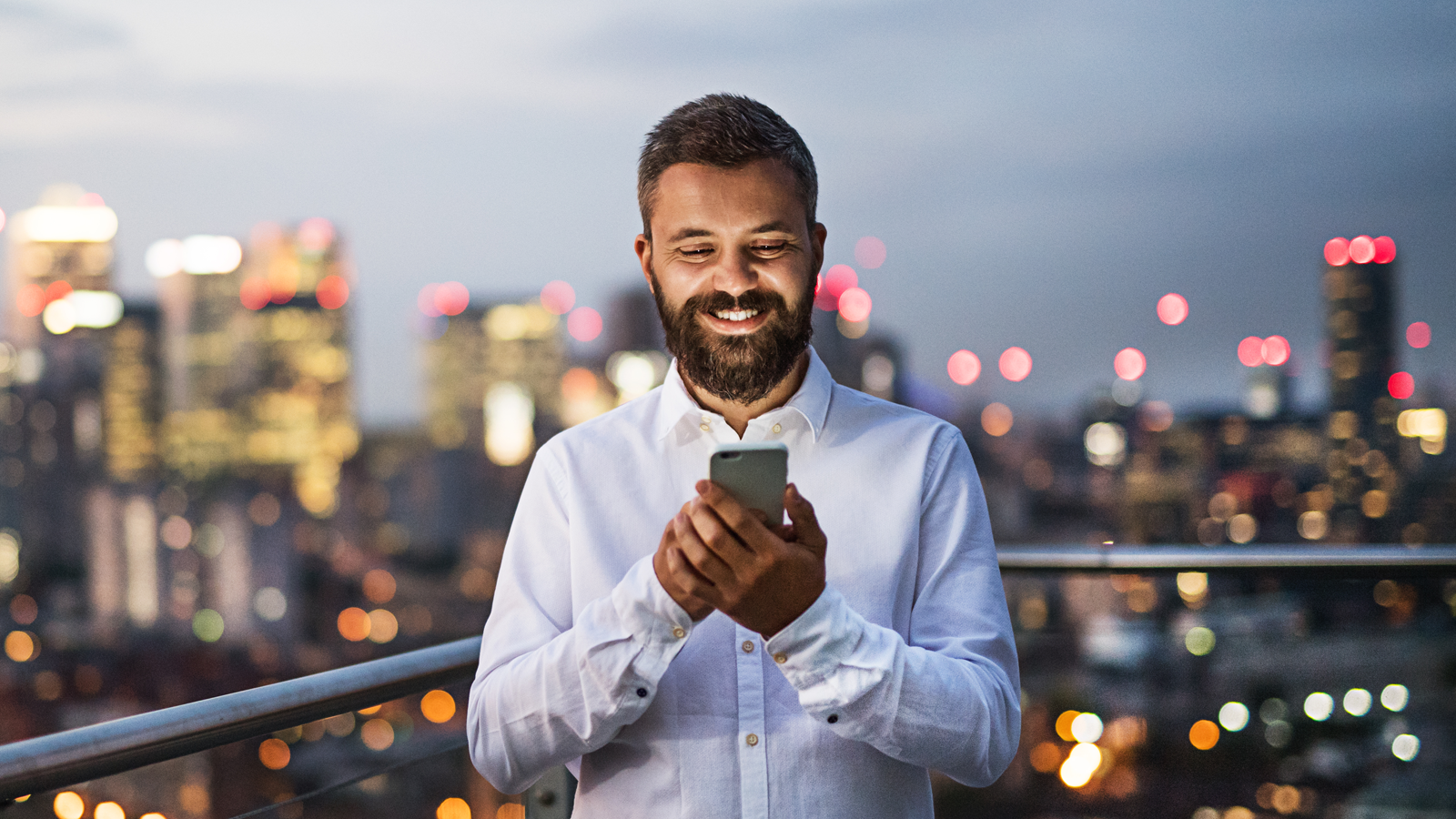 A man using a phone