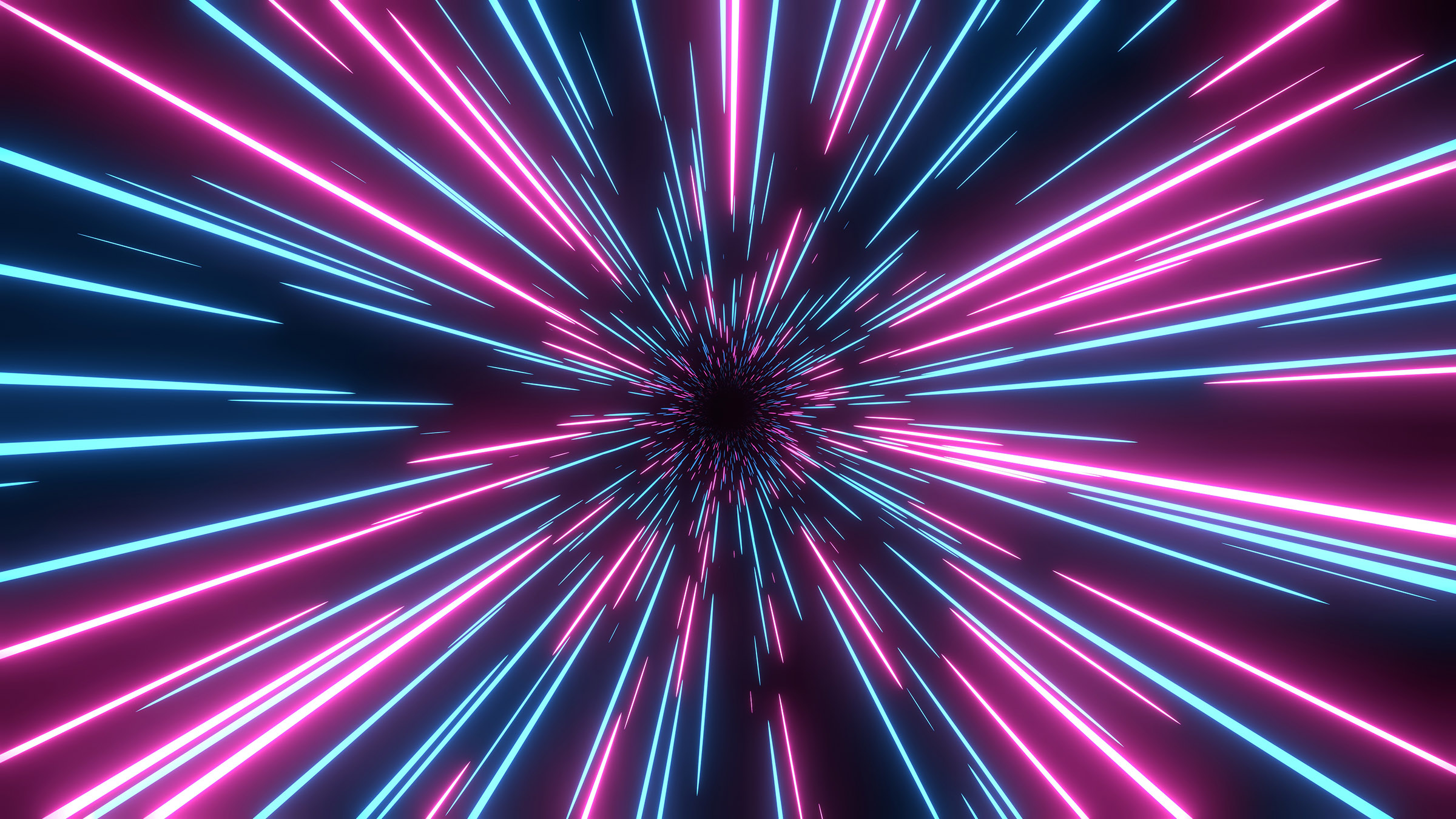 speed of light showcased by blue and pink lights