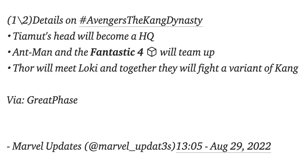 Avengers: The Kang Dynasty plot leak (not really a spoiler) : r/WANDAVISION