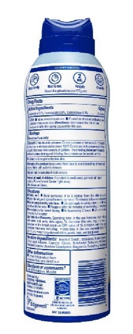 Banana Boat recall: The rear side of the aerosol can.