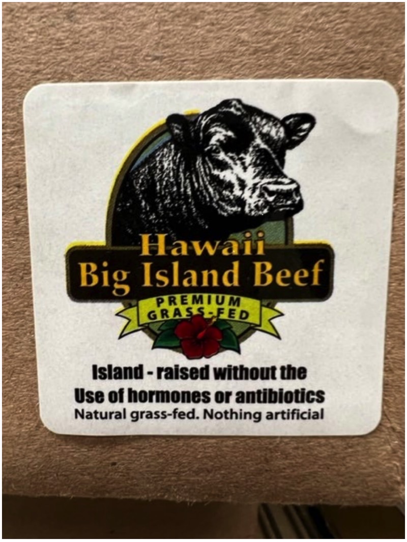 FSIS beef warning: The label of Hawaii Big Island Beef products.