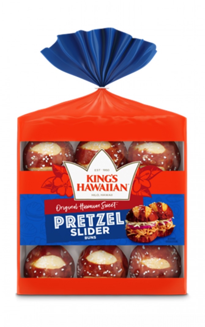 King's Hawaiian recall: The Pretzel Slider Bun retail package.