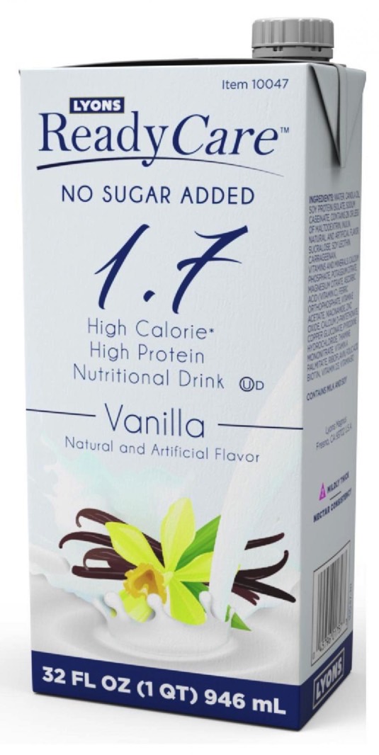 Lyons expanded recall: A carton of No Sugar Added 1.7 High Calorie High Protein Nutritional Drink Vanilla.