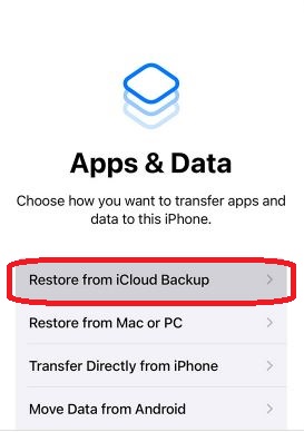 Restore from iCloud backup to retrieve deleted messages on iPhone