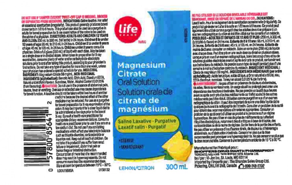 Vi-Jon laxative recall: The label of a product variant sold with Life branding from the August update.