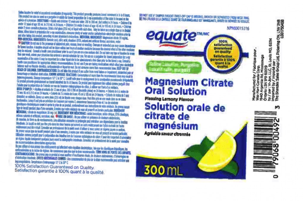 Vi-Jon laxative recall: The label of a product variant sold with Equate branding from the August update.