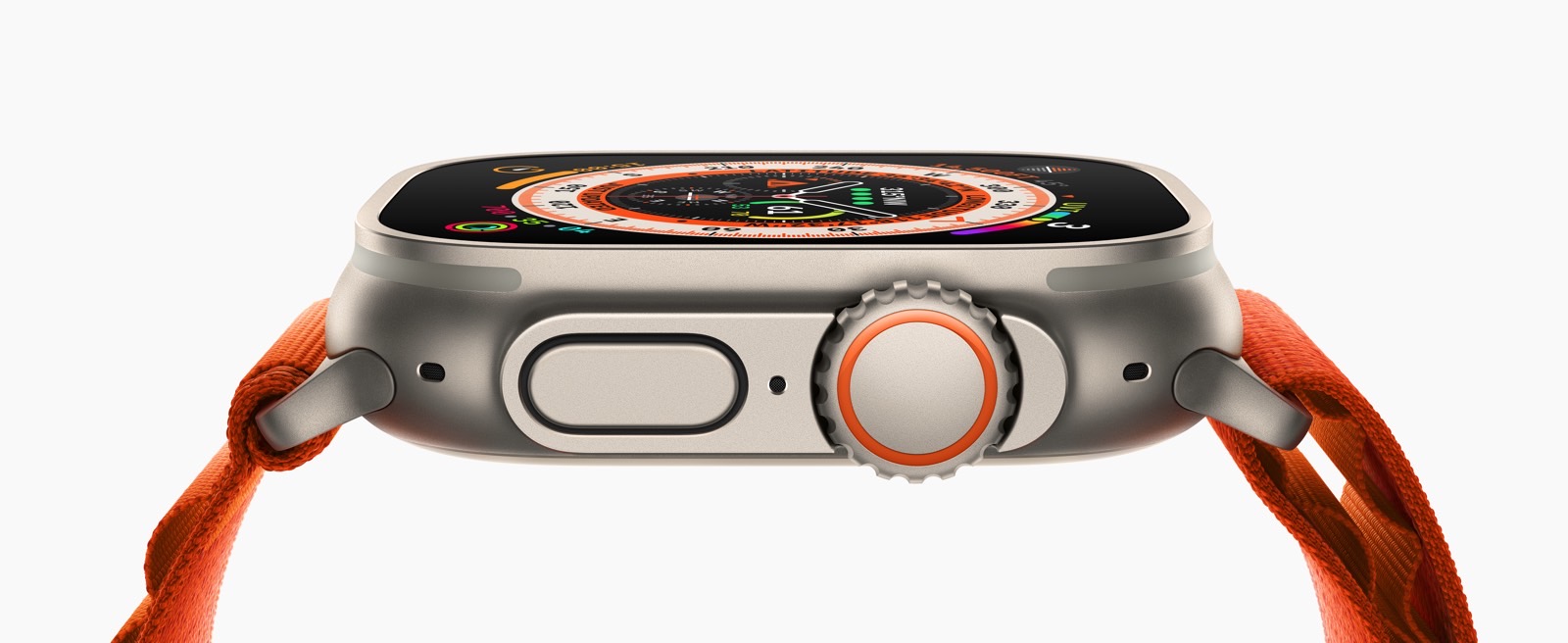 New Apple Watch Ultra: Digital Crown and Side button.