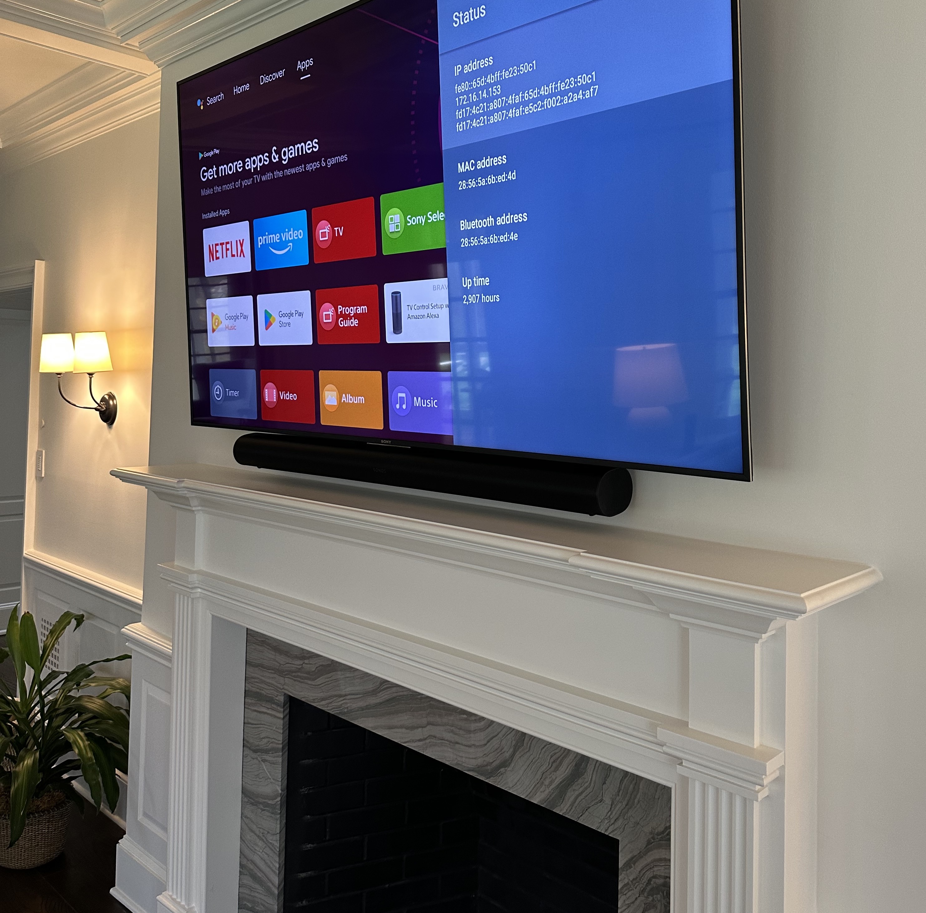 Sonos soundbar 2024 above tv