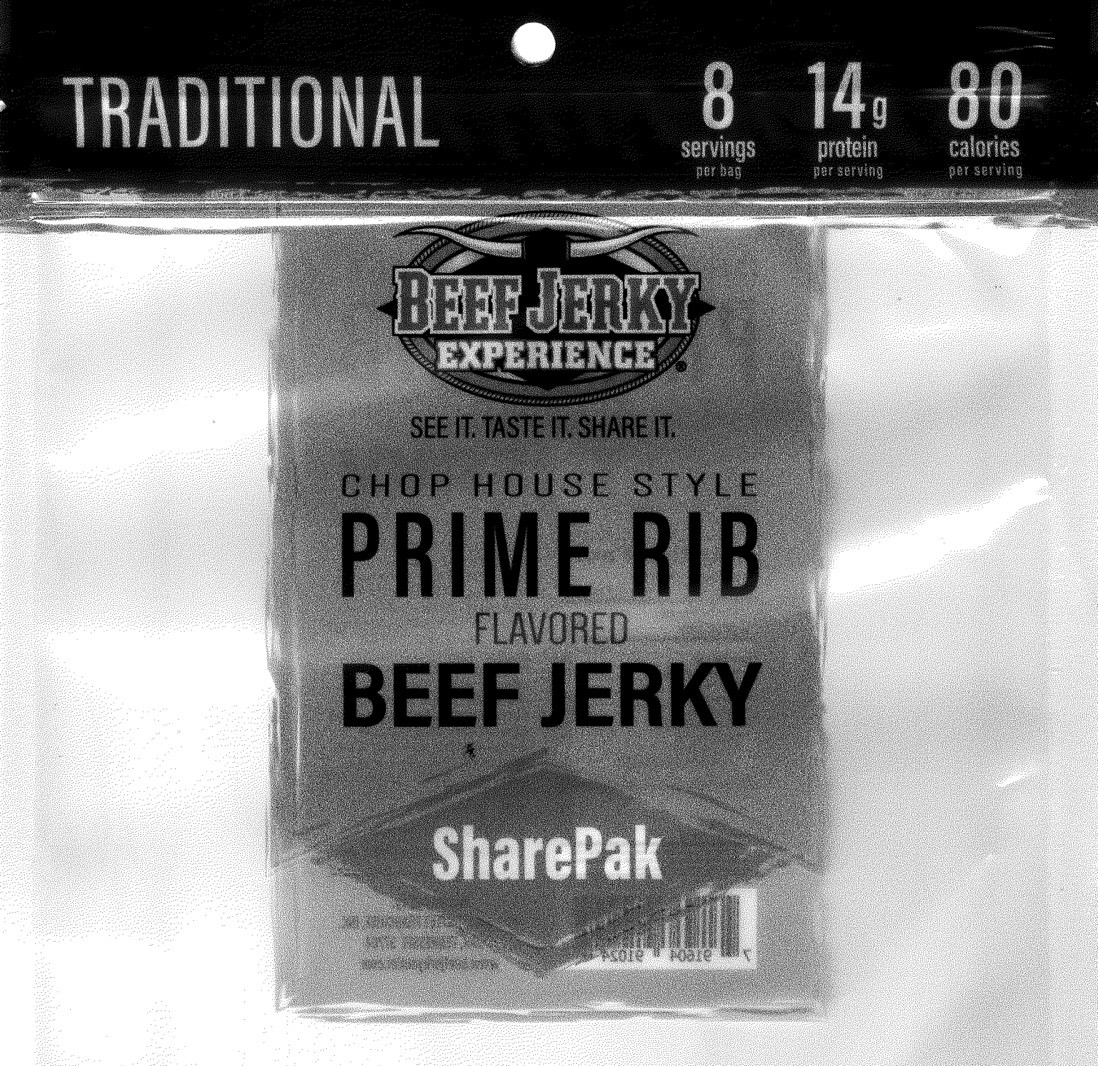 Beef jerky recall: Image showing the front side of the package.