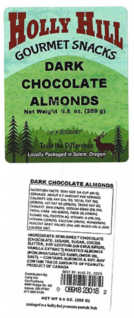 Dark chocolate almonds recall: The Roths Fresh Market product variant.