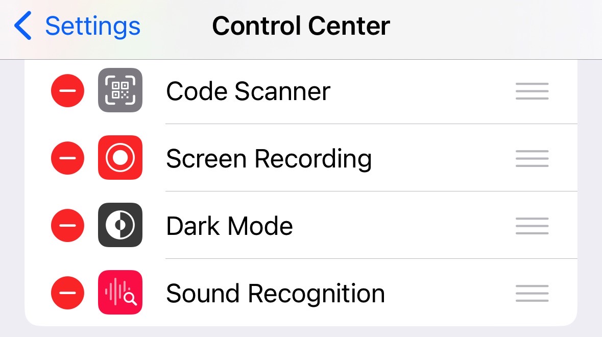 Adding Sound Recognition to Control Center in iOS 16.